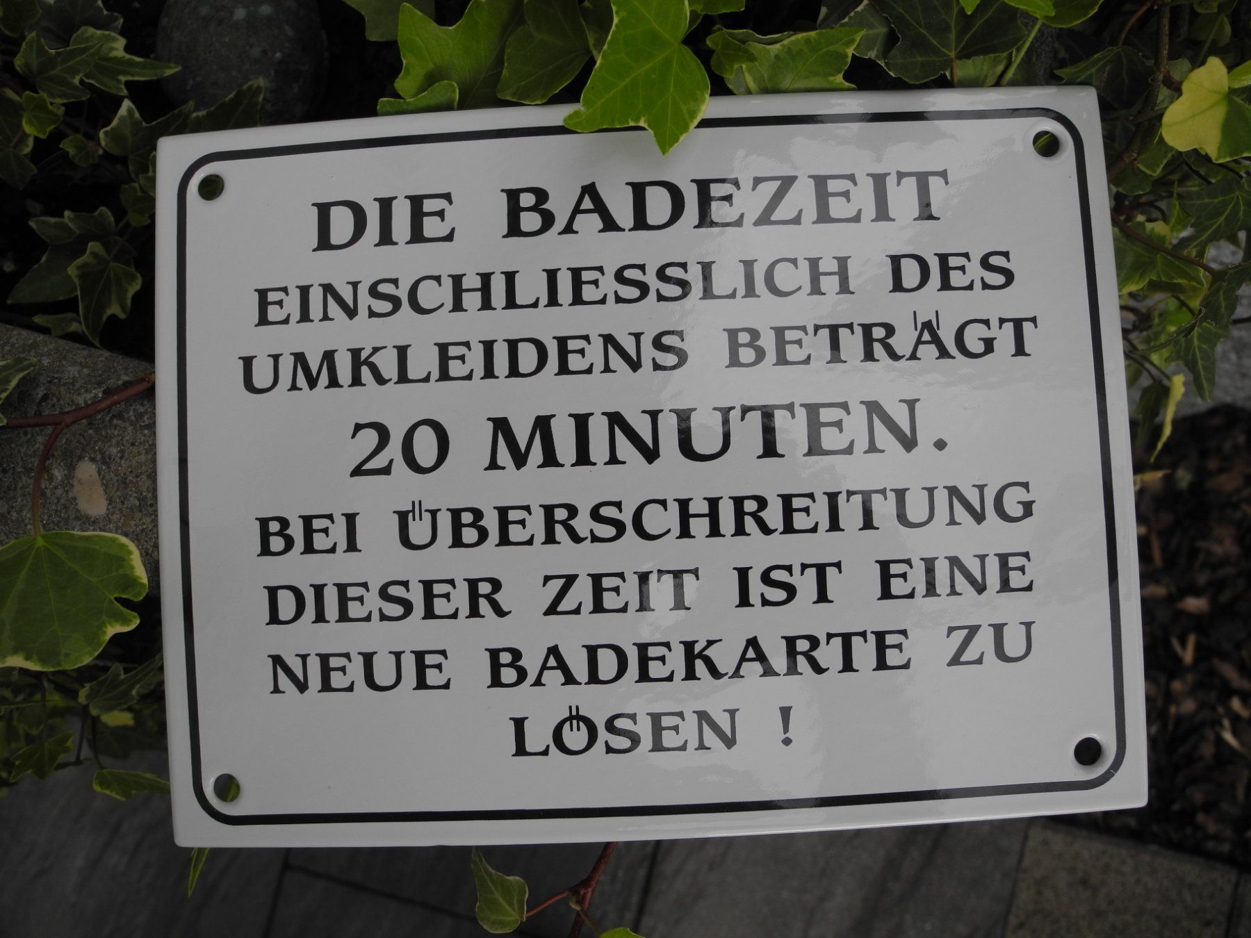 Schilder: BADEREGELN EMAILSCHILD – Neu (gemäss Beschreibung) aus Reinach AG von Huckleberrysix 2