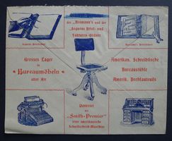 1903, Brief illustriert, Büro Artikel Samuel Fischer BASEL