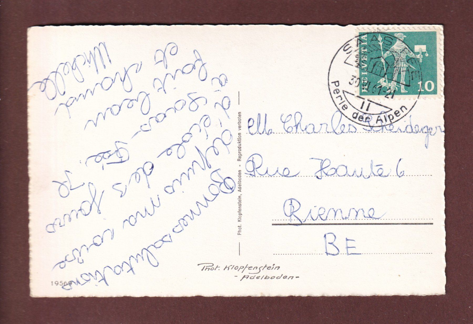 Cartoline postali: SAAS-FEE - 9 images - 1961 – Usato da Pully venduto da nicecards 1