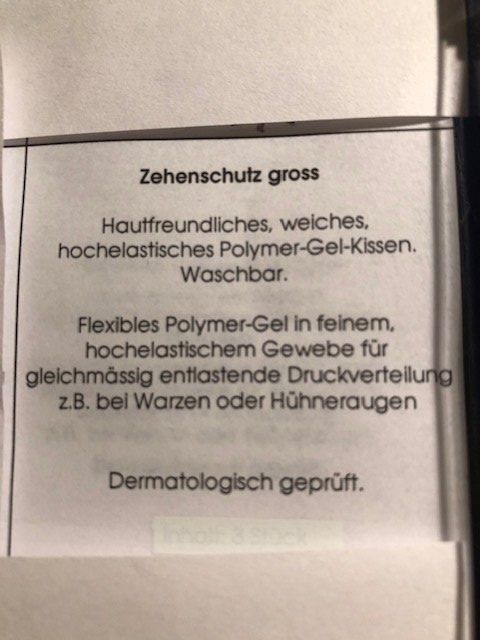 Pedicure: Zehenschutz als Reibungsschutz – Nuovo e nell'imballaggio originale da Nottwil venduto da Frontal 1