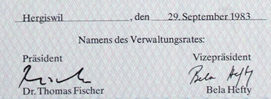 Documents: Hygolet AG Hergiswil - 1983 – D'occasion à Solothurn par Sgasche 1