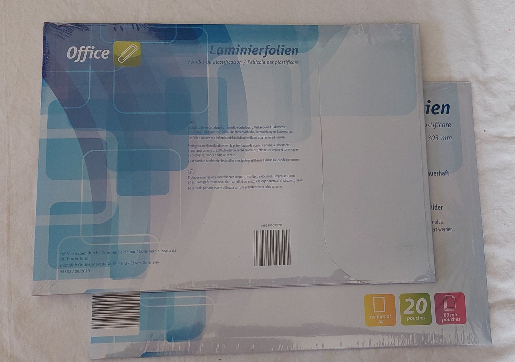Transparents: 2 Pack Laminierfolien – Neuf avec emballage d'origine à Uitikon Waldegg par Smeragol 1