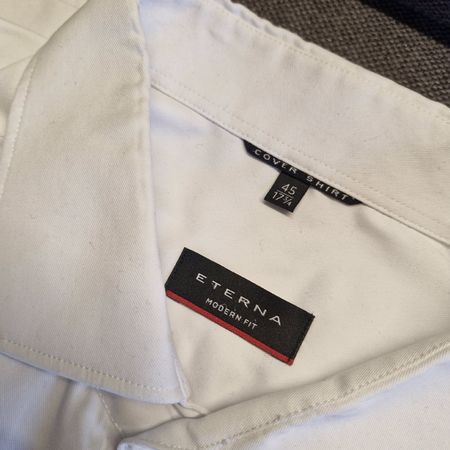 Eterna Hemd Cover Shirt weiss Modern Fit Grösse 45 • weiss