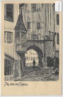 Zug unter dem Zytturm - Künstlerkarte