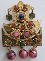 Aussergewöhnliche Brosche aus den 50ziger Jahren, goldfarben
