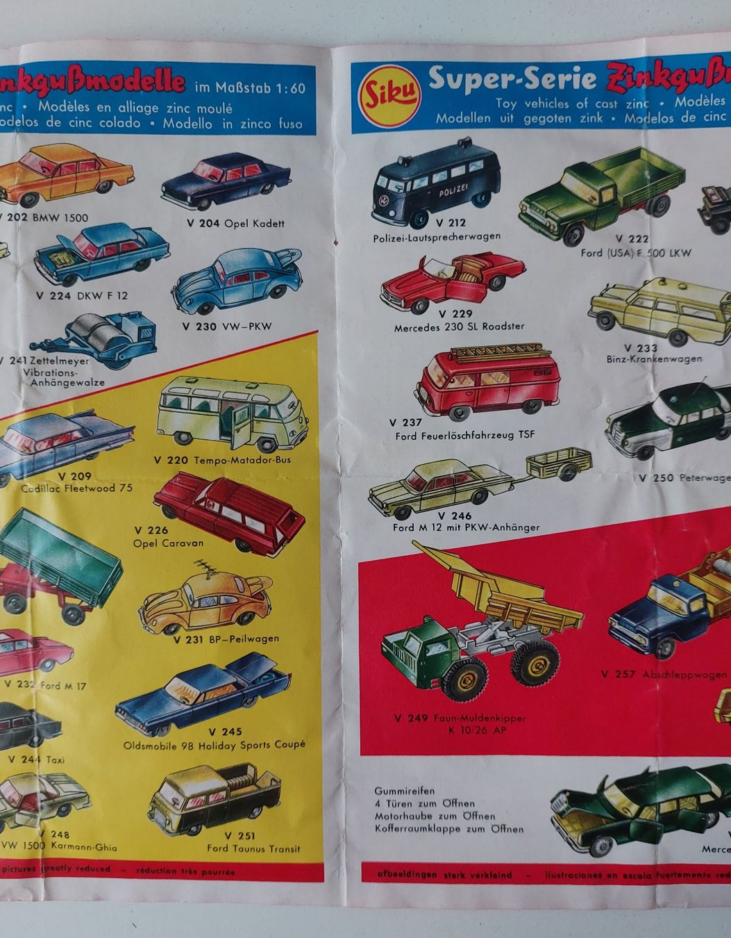 Siku Modellini d'auto: Siku Auto Katalog Prospekt 1965 – Usato da Schenkon venduto da TG10