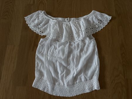 H&M Mädchen Sommer Top, weiss, Grösse 158
