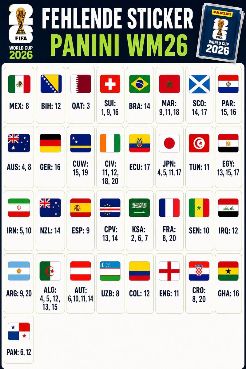 Panini Carte collezionabili: Panini FIFA World Cup 2026 sticker  – Nuovo (secondo la descrizione) da Flurlingen venduto da LucaRossi1999