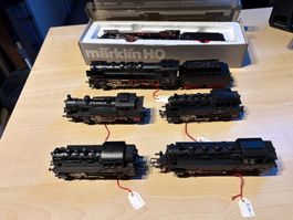 Maerklin lot de locs à vapeur moteur figé Def.