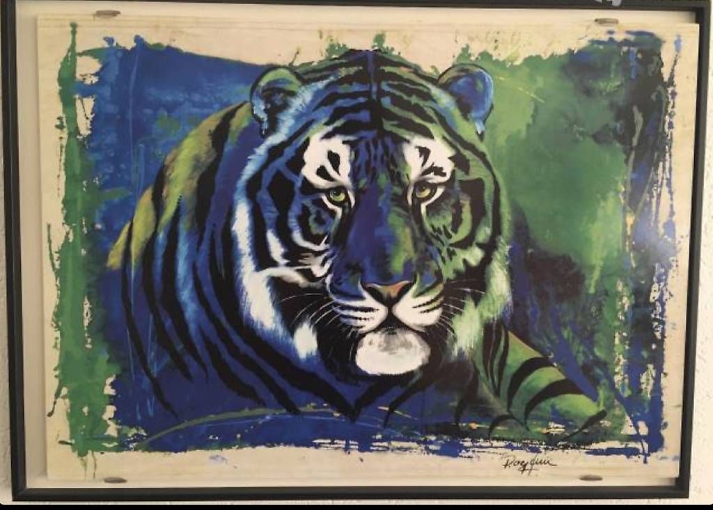 Poster & Bilder: Tiger in blau - Rolf Knie – Gebraucht aus Courgevaux von Migugegl