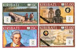 Briefmarken "Schiffe. James Cook". Kiribati
