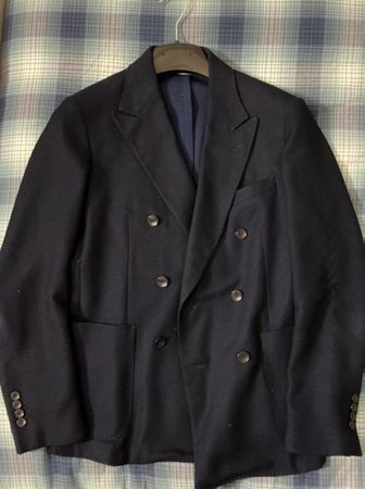 Veste Paul bleu marine double boutonnage taille 48
