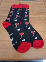 Socken mit Herzmuster, Grösse 37-42, neu.