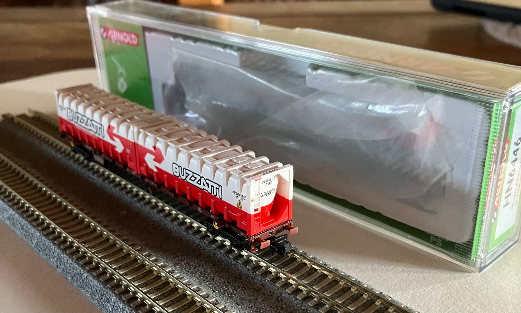 Arnold Modellini di ferrovie: Arnold FS, carro porta container Sgnss, con 2 bulk-container – Nuovo e nell'imballaggio originale da Dompierre VD venduto da immorentes 2