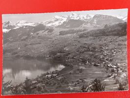 Faulensee mit Alpen 1948 // Vollstempel Faulensee