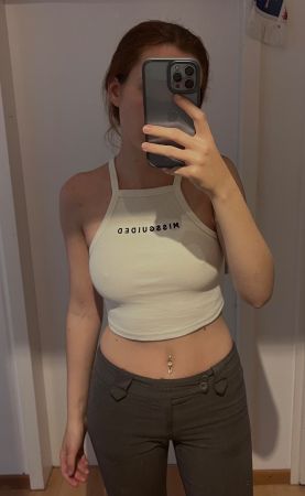 weisses missguided Crop Top