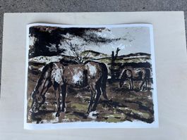 schöne Lithographie von Sigfrido Maovaz