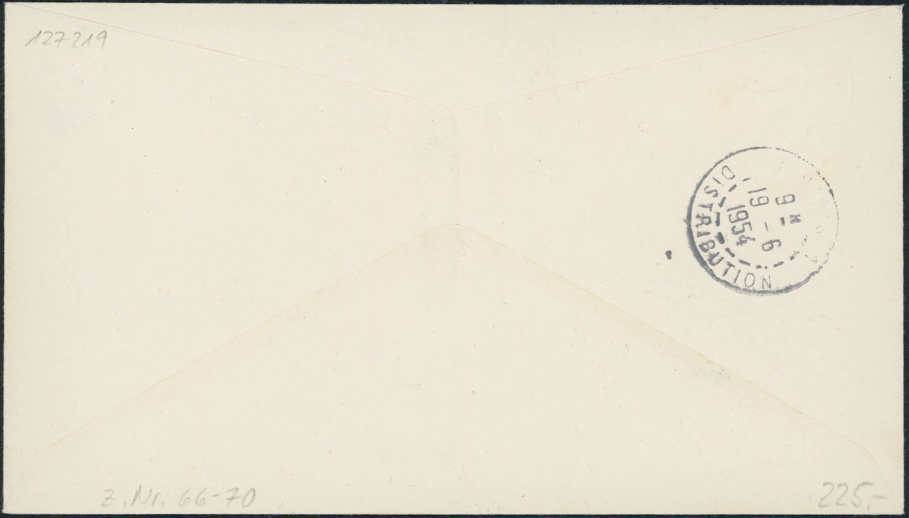 Tutti i francobolli: 1954 - Pro Patria - FDC ET · fr – Usato da Schindellegi venduto da leecollect 1