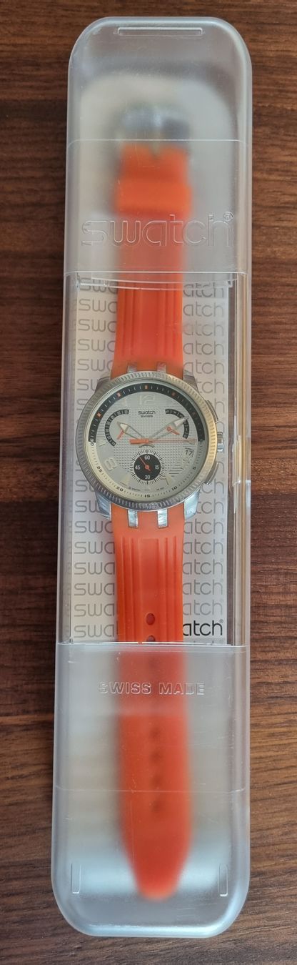 Swatch Uhren: Swatch Irony Chrono, mit Originalbox, Top Zustand – Gebraucht aus Zürich von TatamiZH 2