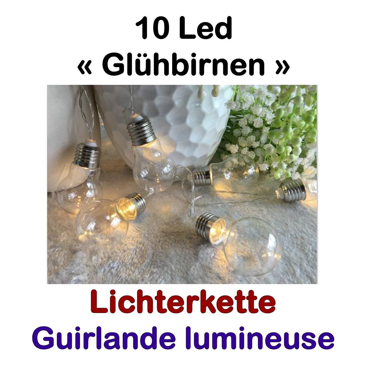 Ghirlande e barre luminose: Lichterkette 10 Led Glühbirnen Klassisch – Nuovo e nell'imballaggio originale da Wettingen venduto da Swala