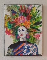 Original Acrylbild Frida Kahlo Pop-Art 18x24 cm - Tableau
