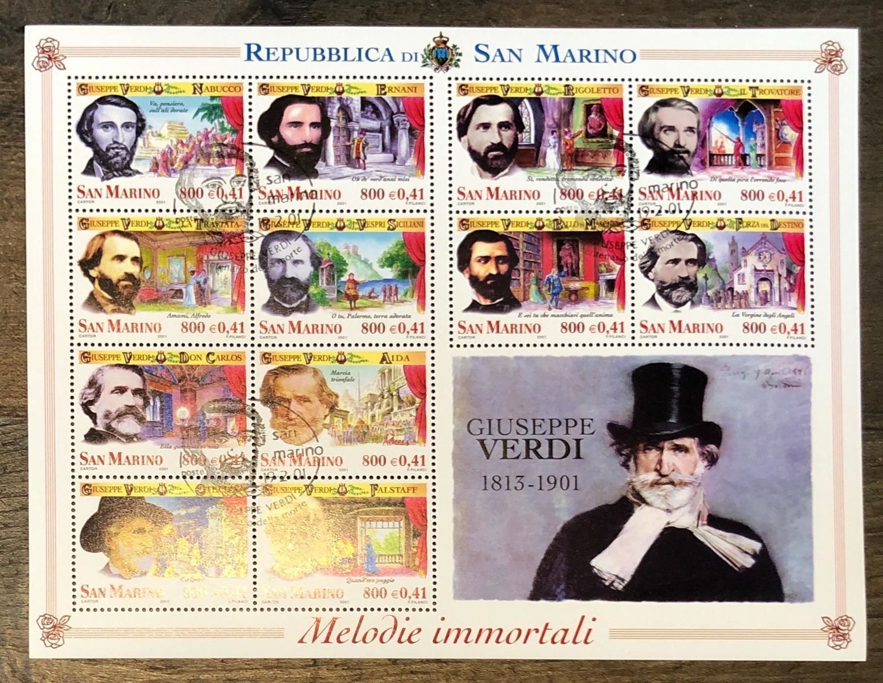 Tutti i francobolli: Original GUISEPPE VERDI – Usato da Lufingen venduto da Rac0 1