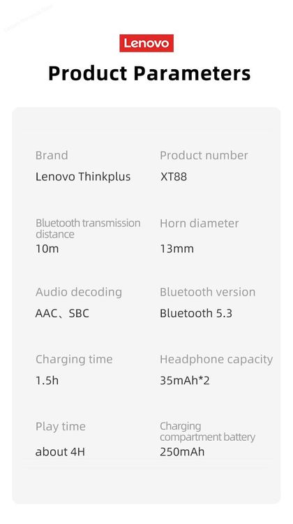 Lenovo Kopfhörer: Lenovo XT88 Bluetooth Kopfhörer / CHF 32.90 Apfelkiste Preis – Neu und originalverpackt aus Uster von -FPS- 4