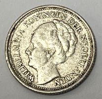 10 Cents - Königin Wilhelmina - Niederlande - 1928 (Silber)