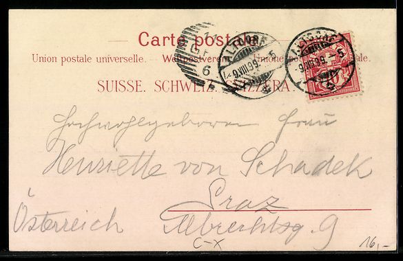 Cartoline postali: Litho Altdorf, Hotel Schlüssel, Blick z – Usato da Berlin venduto da bartko-reher 1