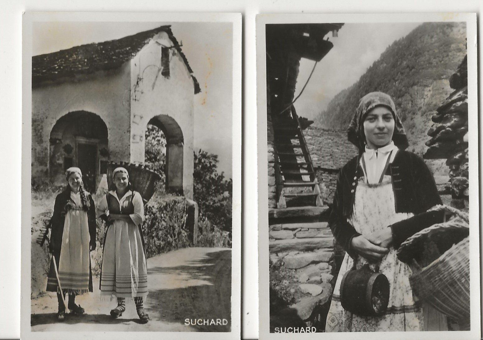 Posters & Illustrations: 2 x Tessinerinnen, Costumi, Suchard – D'occasion à Frauenfeld par Merk52