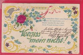 PRÄGEKARTE, VERGISS MEIN NICHT, 31.12.1904