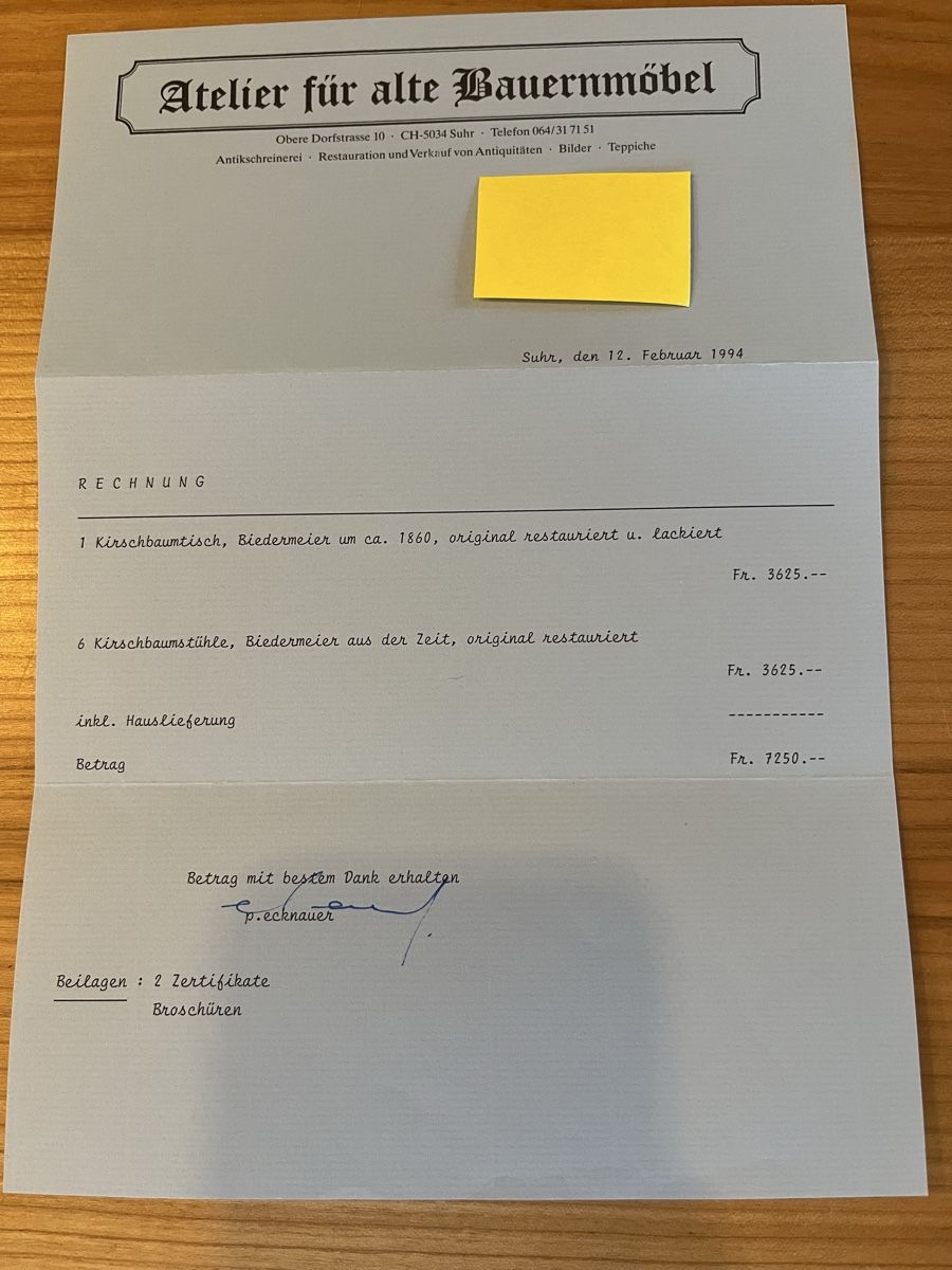 Sedie: 5x Biedermeierstuhl aus Kirschbaumholz – Usato da Rifferswil venduto da Nena011 6