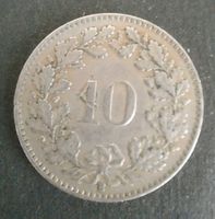 10 Rp  1929 Abart: schräger Metallstrich in "1"