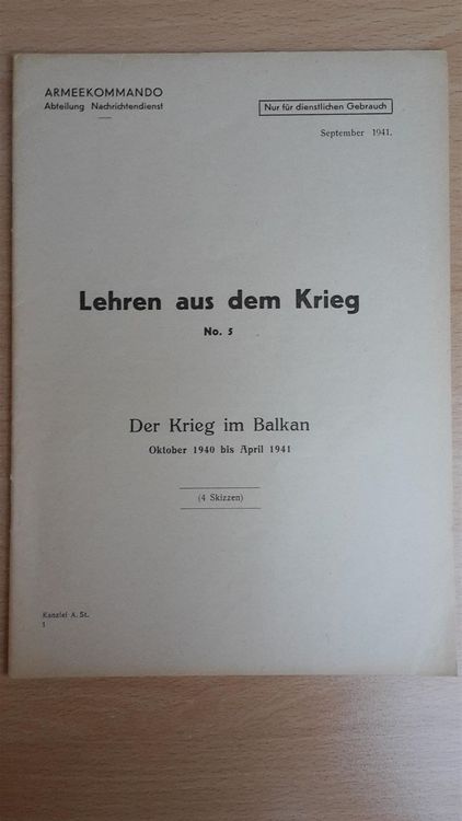 Lehren Aus Dem Krieg No. 5 | Kaufen Auf Ricardo