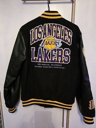 New Era Los Angelas Lakers bomberjacke (Leder) S-M (ORGINAL)