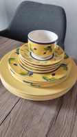 Lot vaisselle Luminarc jaune motif citrons - 13 pièces