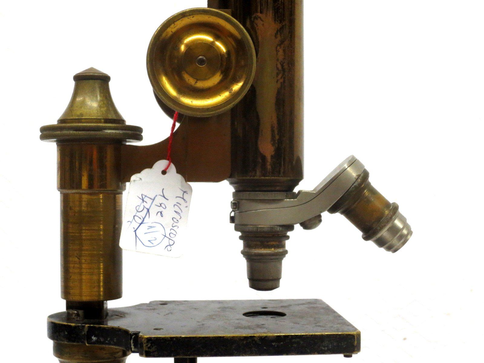 Microscopi: Microscope ancien laiton antikes Messingmikroskop – Usato da Noville venduto da ceram 2