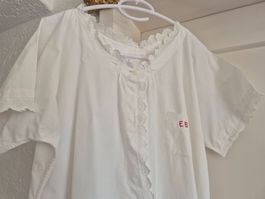 Damen Nachthemd weiss mit Stickerei vintage