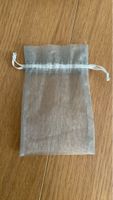 Organzabeutel mit Zugband grau