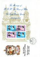 ISLE OF MAN HOCHZEIT PRINZ CHARLES UND DIANA GROSSBRIEF 1981