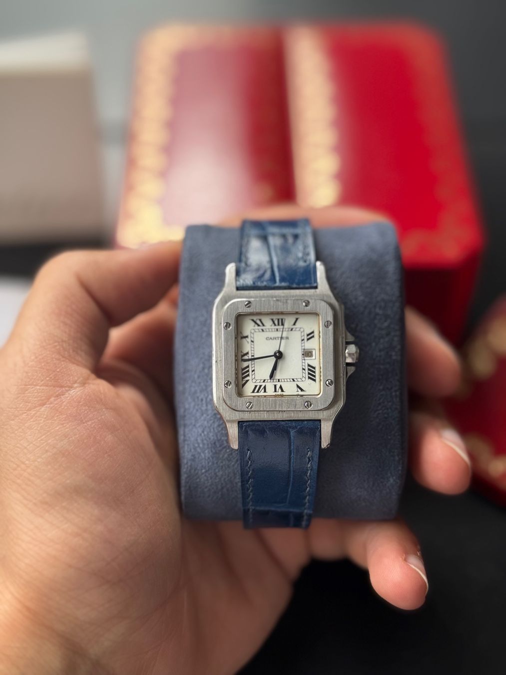 Cartier Orologi: Cartier Santos Carrée Ref. 2960  Automatik – Usato da Basel venduto da Wolfofvintagewatches 1