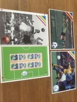 Fussball EM 1992 Schweden 8 Briefmarken 3 Postkarten
