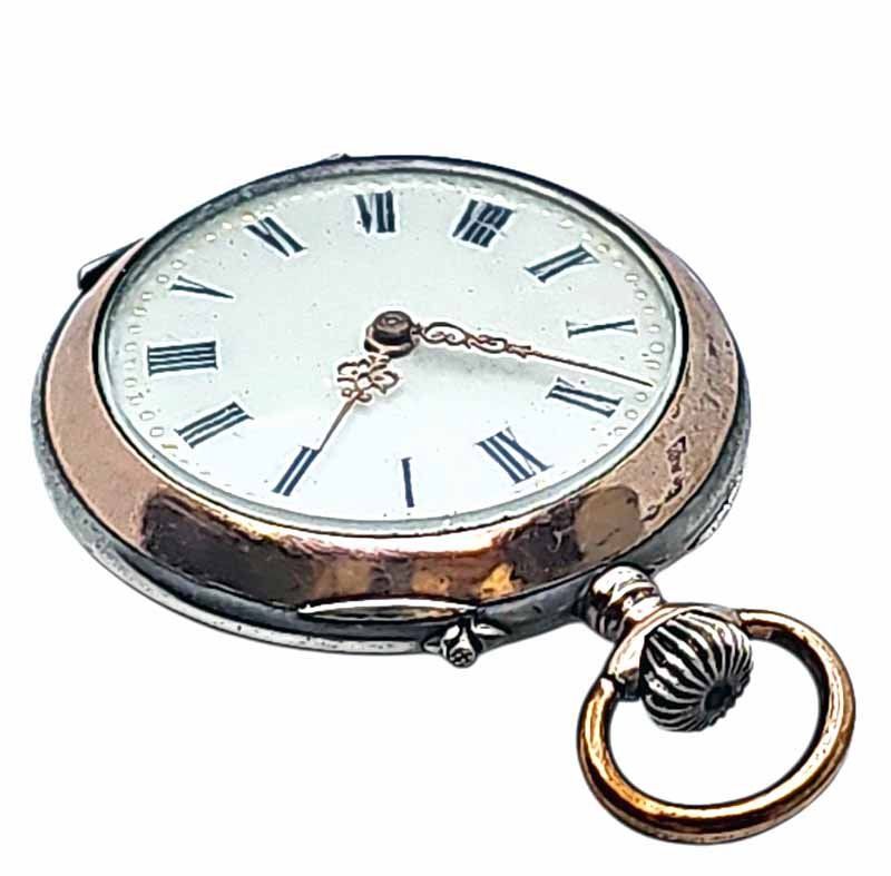 Uhren: Taschenuhr antik Silber vergoldet – Gebraucht aus Zug von BAMBI51 4