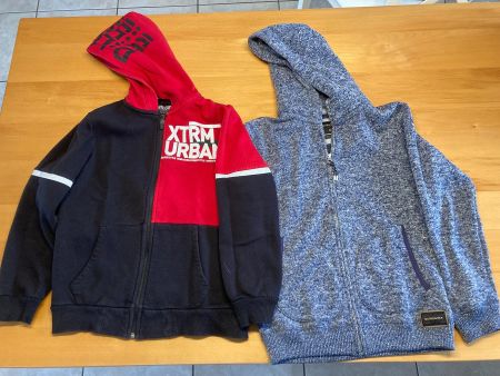 2x Trainer-Jacke/ Jacke / Sweat / Hoodie / Quicksilver / 152