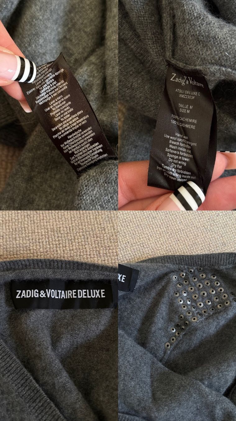 Maglioni & Felpe: Zadig & Voltaire cashmere jumper pullover sweater with studs – Usato da Meilen venduto da angelyxss 3
