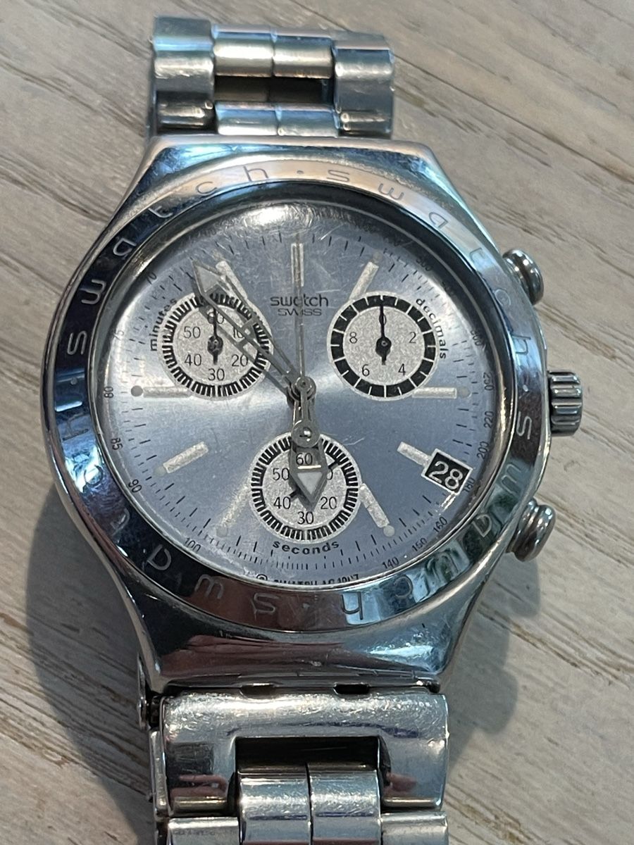 Swatch Orologi: Swatch Irony Chronograph Stahluhr Gebraucht – Usato da Staufen venduto da Gloetschge 5