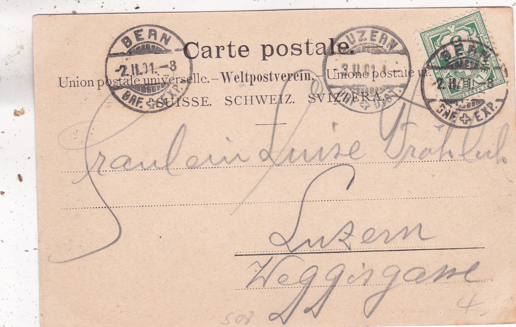 Ansichtskarten: Interlaken Der Höheweg 1901 – Gebraucht aus Herisau von Lisegrat2008 1