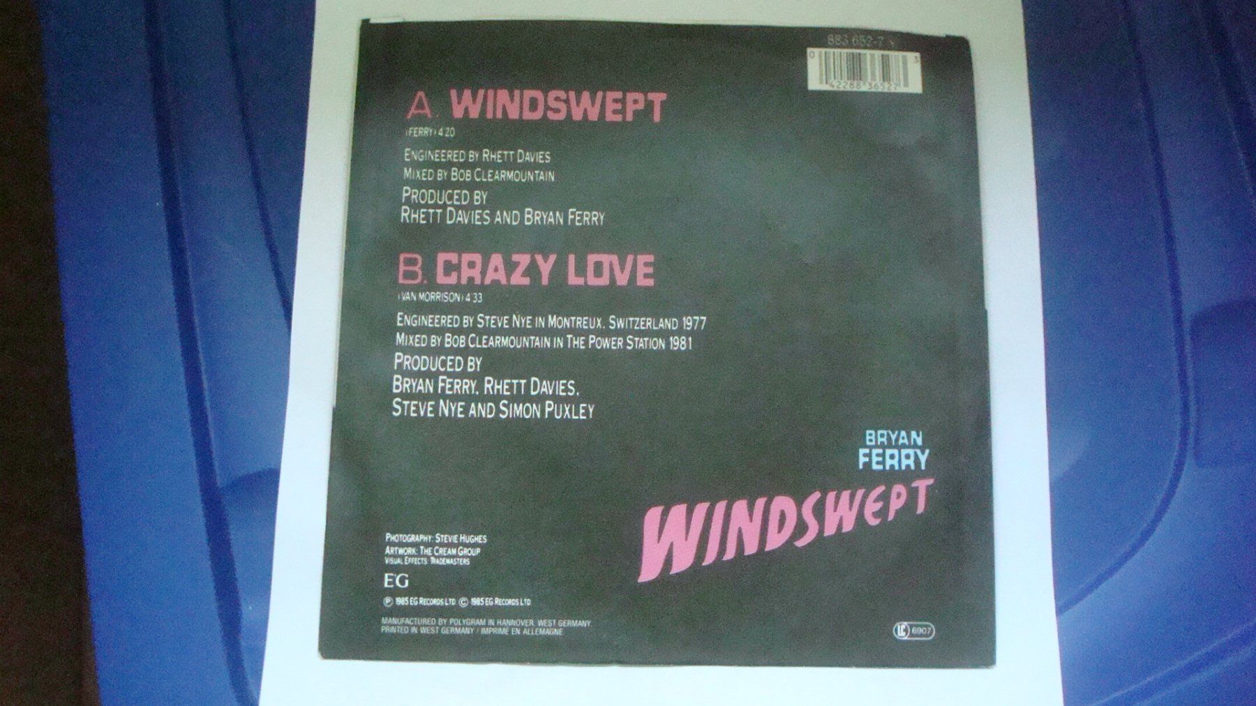 Schallplatten: Bryan Ferry Windswept - Crazy Love 1985 – Gebraucht aus Münchenstein von Pesci6 1