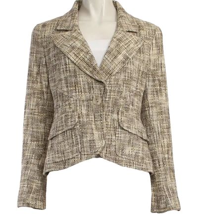 Chanel Tweed Jacke Blazer Grösse 38