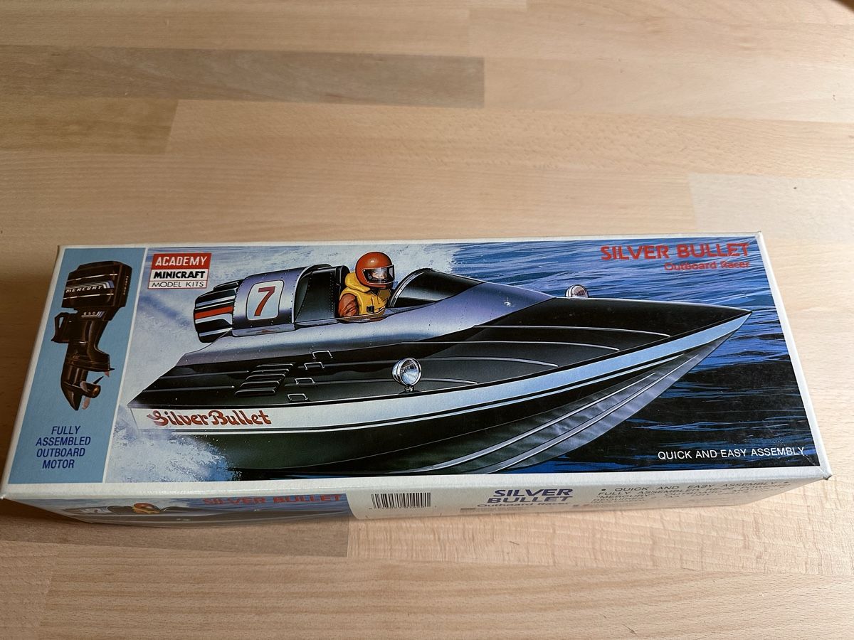 Modellbausätze & Standmodelle: Modellbau Set Rennboot Silver Bullet OVP Retro 80er – Neu (gemäss Beschreibung) aus Jona von Michi8645